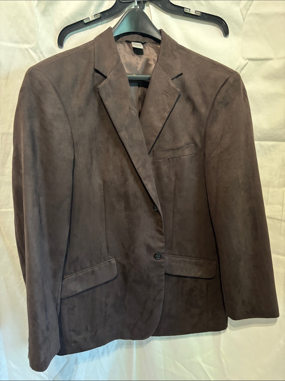 Men's Brown Suede-Style Sport Coat - Tailored Two-Button Blazer